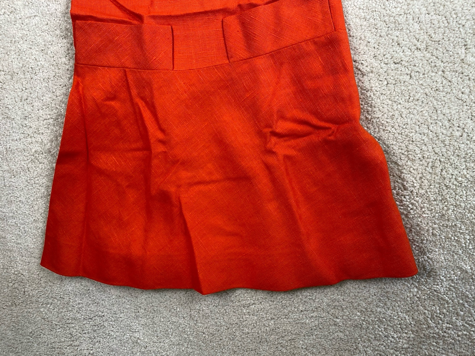Vintage BH Wragge Dress Size XS Orange Linen Slee… - image 4