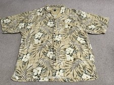 Tommy Bahama 100 Silk Hawaiian Shirt Men s XL Floral Pattern Full Button Up