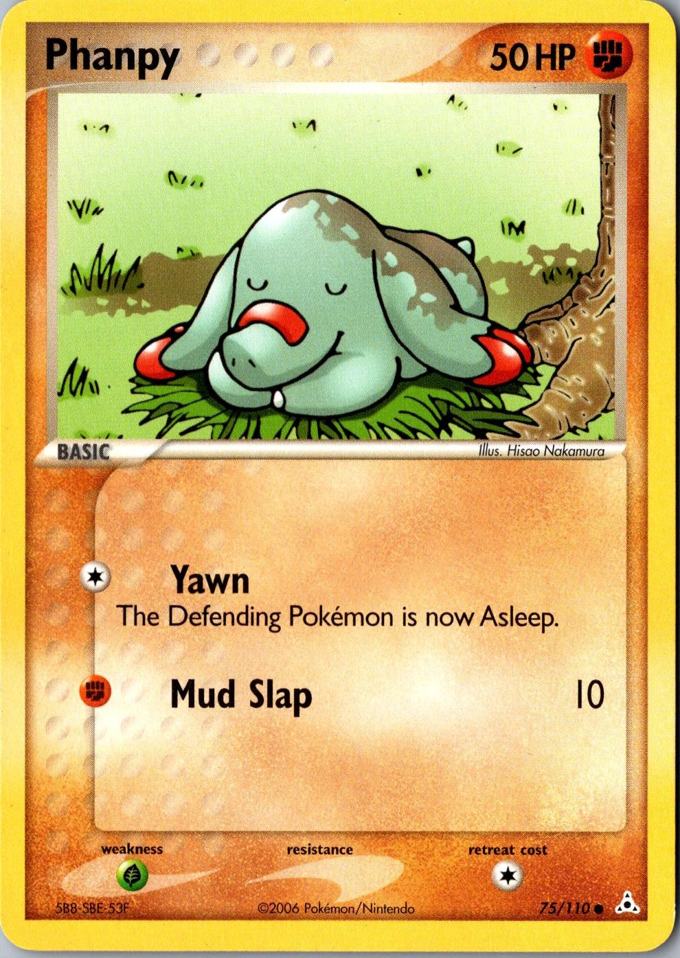 Phanpy 75/110 Common Holon Phantoms LP Pokemon Card
