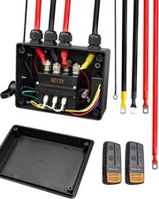 Pre-wired Winch Control Box Kit 12v 500a Winch Solenoid Contactor Relay Wi...