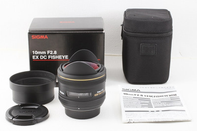 SIGMA Sigma 10mm F2.8 EX DC FISHEYE HSM Nikon Fisheye Lens/Original Box, Case A5