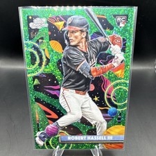 2025 Topps Cosmic Chrome ⚾️ Robert Hassell III #108 Green Space Dust /75