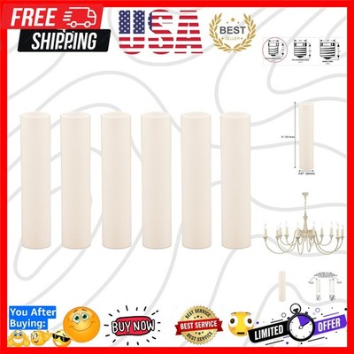 4 Inch Tall Cream Plastic Candle Covers Sleeves Chandelier Socket Covers - Sl...