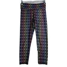 Terez Leggings Womens Small Rainbow Art Cropped Capri Casual Workout Athleisure