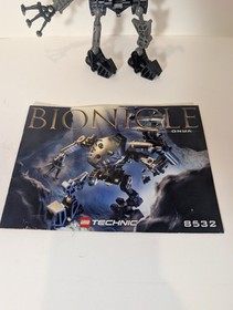 100% Complete & Retired LEGO BIONICLE Onua 8532 Figure Set with Instructions