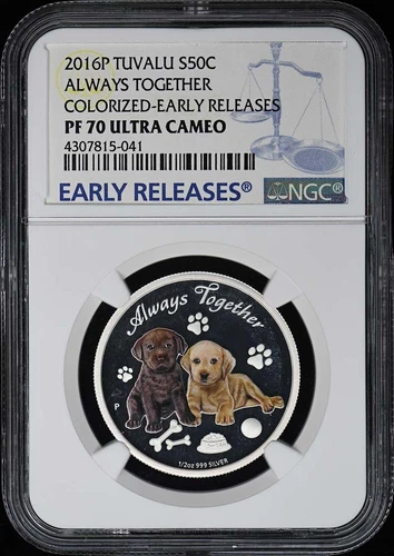 2016P TUVALU COLORIZED EARLY RELEASES S50C NGC PR70DCAM