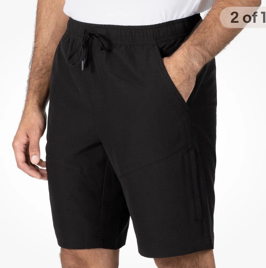Gerry Men’s Trail Shorts Lightweight Performance Active 4 Pockets Black Size L