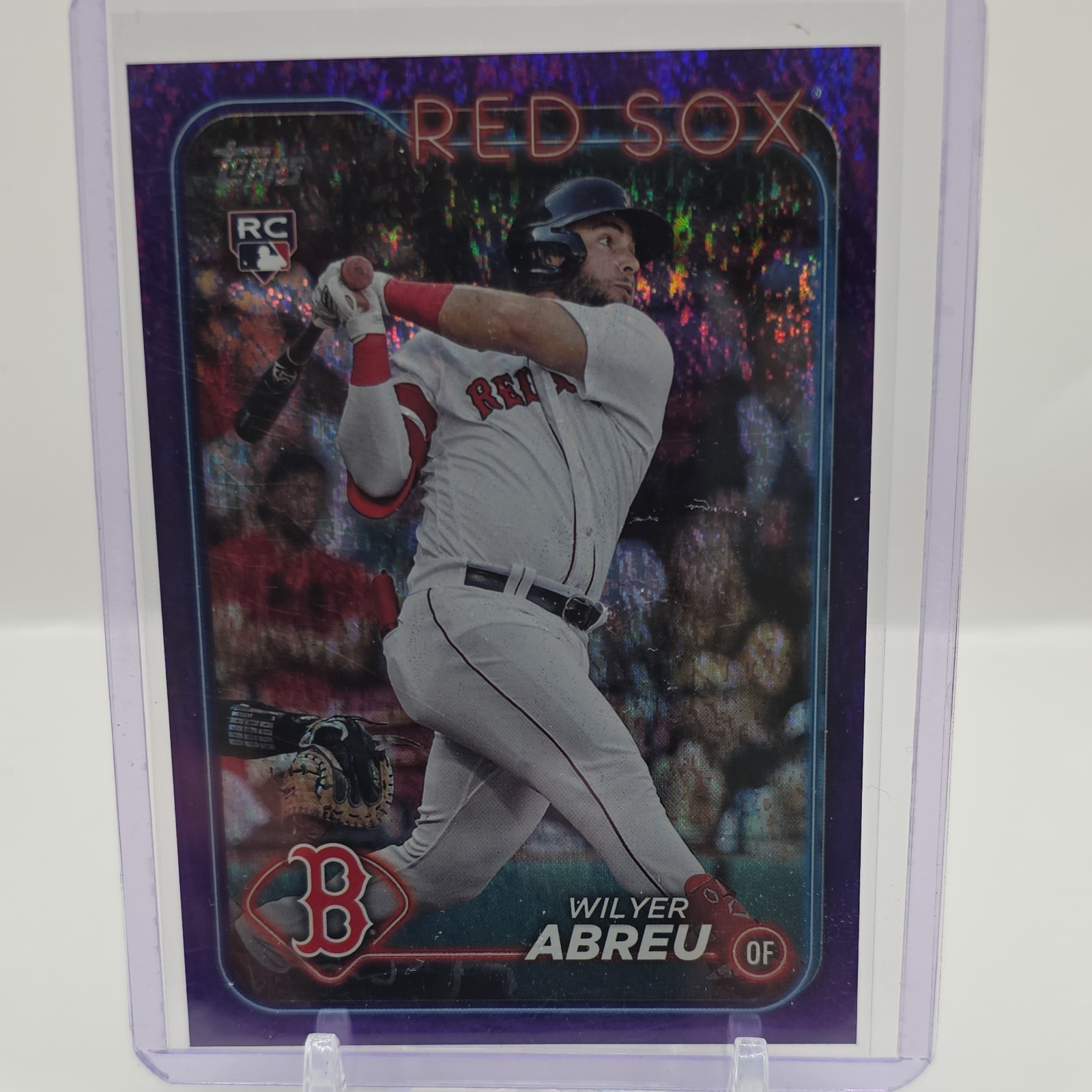 2024 Topps Series 2 #672 Wilyer Abreu Purple Foil Rookie RC #/799 Boston Red Sox