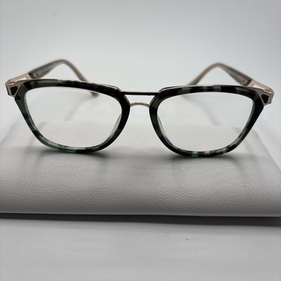 COCO & BREEZY CB Overcome 101 Green/Blk Tortoise Eyeglass Frame 52-17-150 #D163