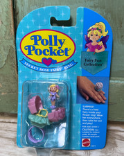 Vintage 1993 Polly Pocket Secret Rose Fairy Ring Jewel MOC Bluebird Mattel 10613