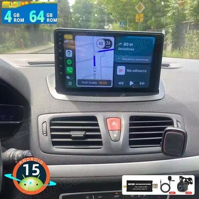 DAB+ 4+64G Android 15 Autoradio GPS Carplay DSP für Renault Megane III 2009-2015