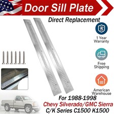 Billet Aluminum Door Sill Plate For 1988-1998 Chevy C1500 K1500 C2500 Gmc Sierra Billet Aluminum Door Sill Plate For 1988-1998 Chevy C1500 K1500 C2500 Gmc Sierra