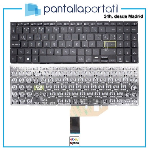 Teclado español de portatil para ASUS VIVOBOOK E510 NO Retroiluminado backlite - Imagen 1 de 1
