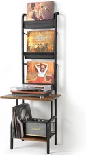 Record Player Stand with Vinyl Storage, Record Player Table with Vinyl Record St