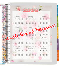 Yearly Calendar 2026-27 Dashboard 4 use with Erin Condren Life Planner