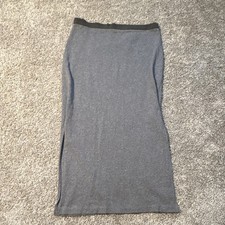 Vintage Gap Women's Solid Gray Black Pencil Midi Skirt Regular Size S