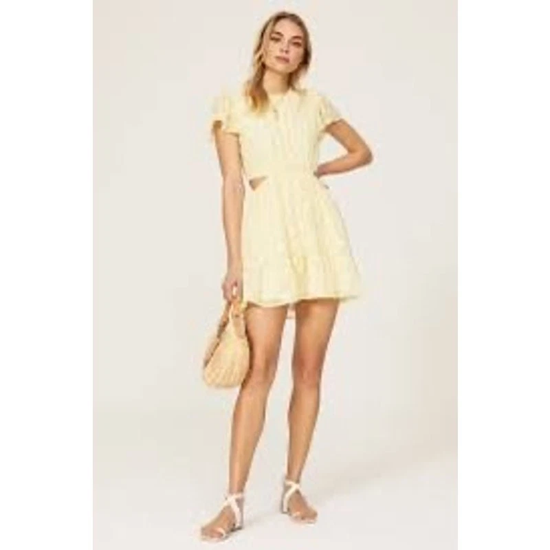 Mini Vestido Show Me Your Mumu Merritt Amarillo Talla Grande  Foto 2 de 4