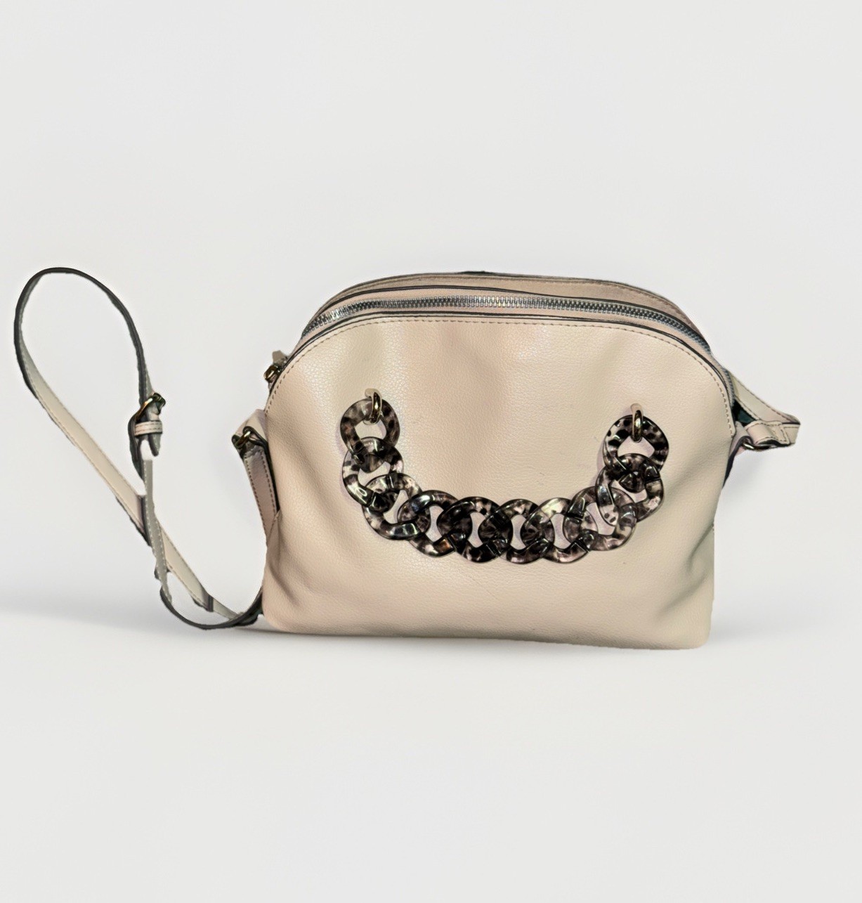 Bold Elements Multipockets Crossbody Bag Gray Fau… - image 1