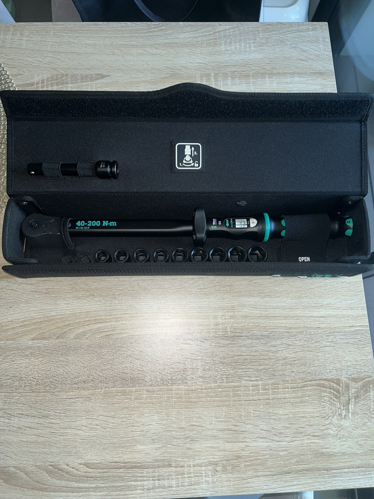 Clé dynamométrique Wera Click-Torque C3 Set 2 en acier trempé 1/2