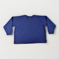 GAP Womens XXL Boxy Fisherman Crewneck Sweater XXL Navy Blue Preppy Chunky Knit