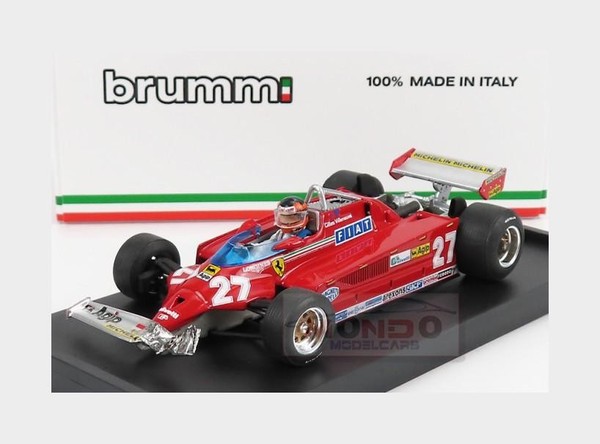 1:43 Brumm Ferrari F1 126Ck Turbo #27 Gp Canada 1981 Villeneuve +Figure R436-CH-image