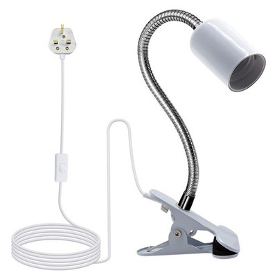 Klemmlampe, Klemm-Leselampe mit Metallfuß, 220 cm Klemmung am Nachttisch L...
