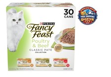 Wet Cat Food Poultry  Beef Pat  Variety Pack   30 Cans
