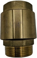 1-1/4 Inch Brass Spring Loaded Check Valve Male-to-female See Pics 