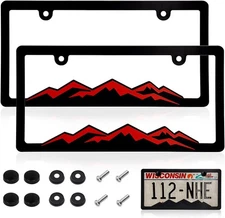 Mountain Kennzeichenrahmen, Rot/Ausflug, einfarbig (Getaway Solids) 