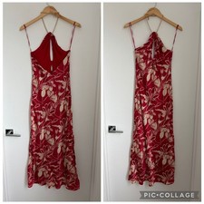 Reformation Medium Petite Yesenia Halter Silk Dress