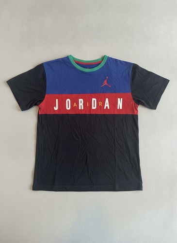 Youth Jordan Colorblock Tee Shirt XL Navy Red Blue Basketball Top