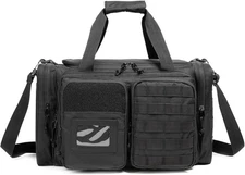 Gun Range Bag for Handguns and Ammo Tactical Pistol Case Shooting Black 