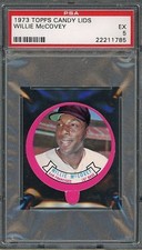 1973 Topps Candy Lids Willie McCovey HOF.  PSA 5 EX.  (TX1785).