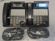 2 Panasonic KX-T7453-B Speakerphone Super Hybrid Phone  KX-TD816/1232