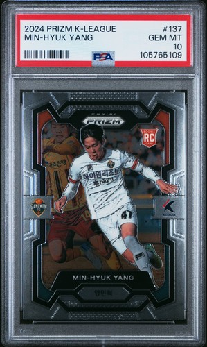 2024 PANINI PRIZM K-LEAGUE #137 MIN-HYUK YANG ROOKIE RC PSA 10