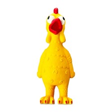 Tie dye squeaky chicken dog chew toy