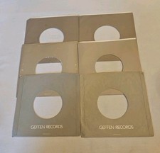 45 RPM 7" RECORD SLEEVES CO. SLEEVE 6 PACK SEE PHOTOS Geffen Records SLV330 