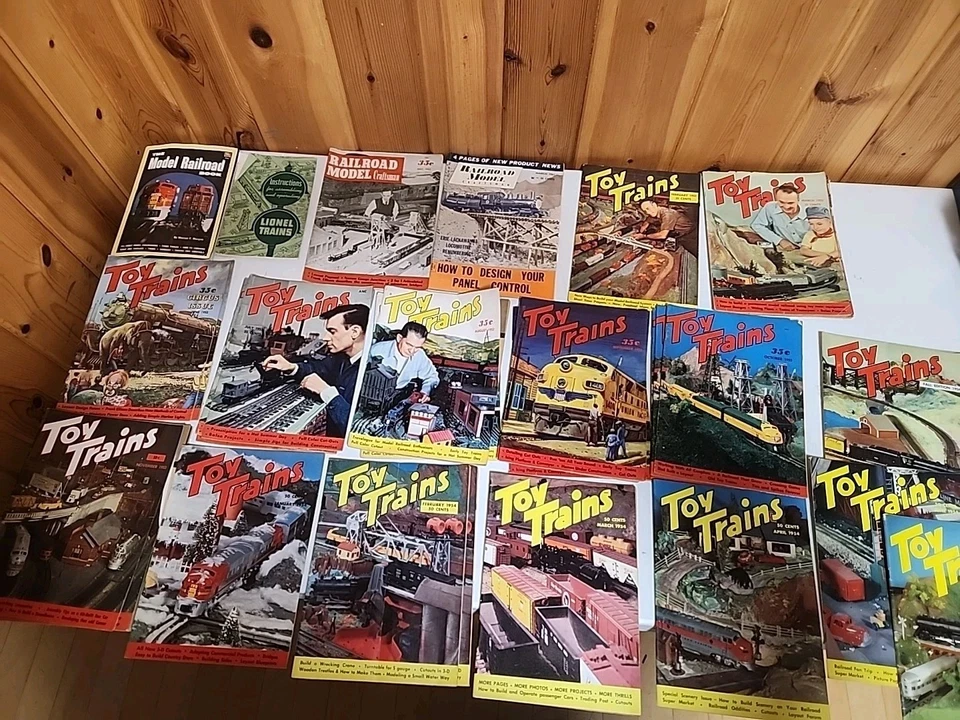 Spielzeug Eisenbahn Zeitschriften 1953 und 1954 Vintage Lot 30