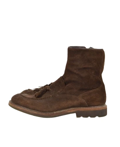 Fratelli Rossetti Men\'s Suede Boots Slip On Brown Casual Size 7.5 Made in Italy Fratelli Rossetti Chukka Ankle Boots Brown Suede Mens Shoe  main image 4