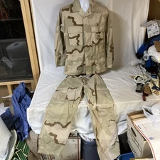 USGI USMC BDU Desert Storm 3 Color Camo Top Small Regular Pants Small Short FS!