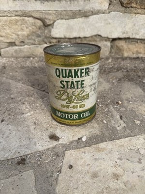 Vintage Quaker State Gold EMPTY Composite Oil Can