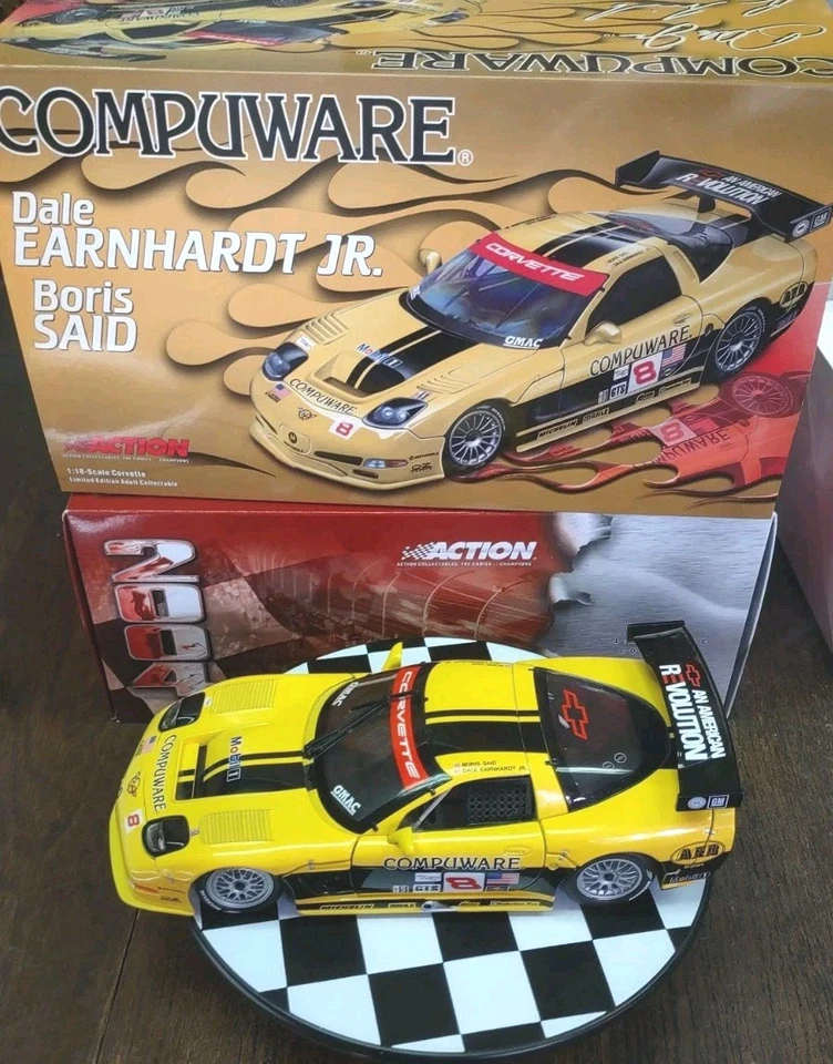 COMPUWARE 1:18 DIECAST 2004 CORVETTE C5R RACECAR #8 EARNHARDT JR & B SAID In Box - Image 3 of 4