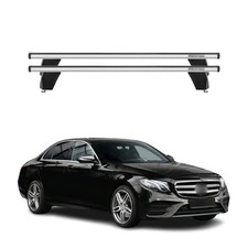 Menabo Dachtr&auml;ger f&uuml;r Mercedes E Klasse W213 Limo 2016-2023 75kg Alu Silber 2x