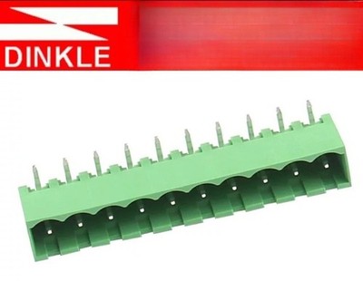 10PCS DINKLE 5.08 PCB soldering bent pin connector 2EHDRC-10P