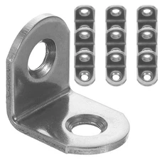 10 Pcs Stainless Steel Corner Code Furniture Connector Brace Right Angle Clamp