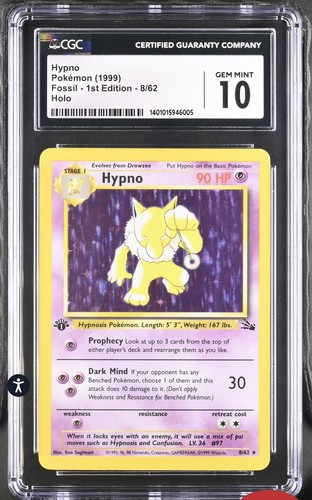 Hypno (1st Edition) graded CGC 10 for sale on eBay