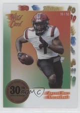 2021 Wild Card Nationals 30th Anniversary White Green /50 Jaycee Horn 0h1