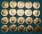 1 ROLL 40% SILVER KENNEDY HALF DOLLARS 20 COINS 1969-d UNCIRCULATED