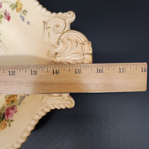 Antique Royal Worcester Blush Ivory 15-3/4" L Serving Platter Dish Gold Floral - Picture 18 of 20