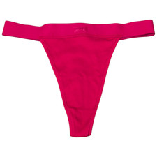 Skims Cotton Rib Thong Cranberry NWT  Large